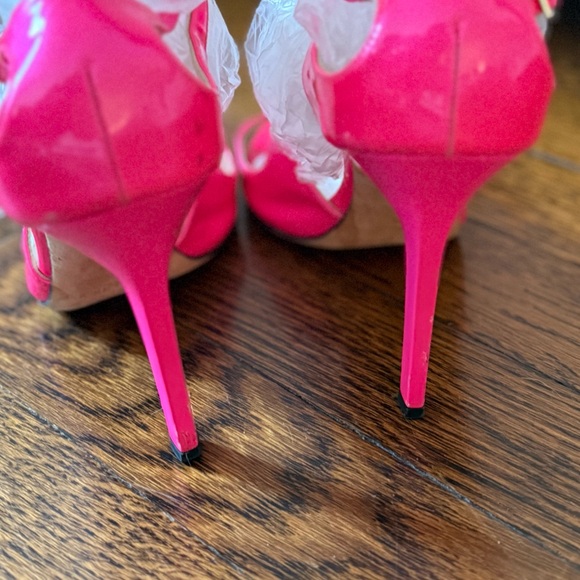 💕Jimmy Choo Leather Pink Strappy PeepToe Heels, Size 39.5 - Picture 10 of 13